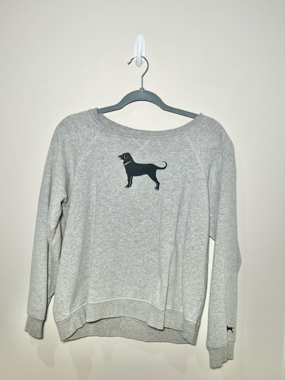 The Black Dog Light Gray Pullover with Logo Patch